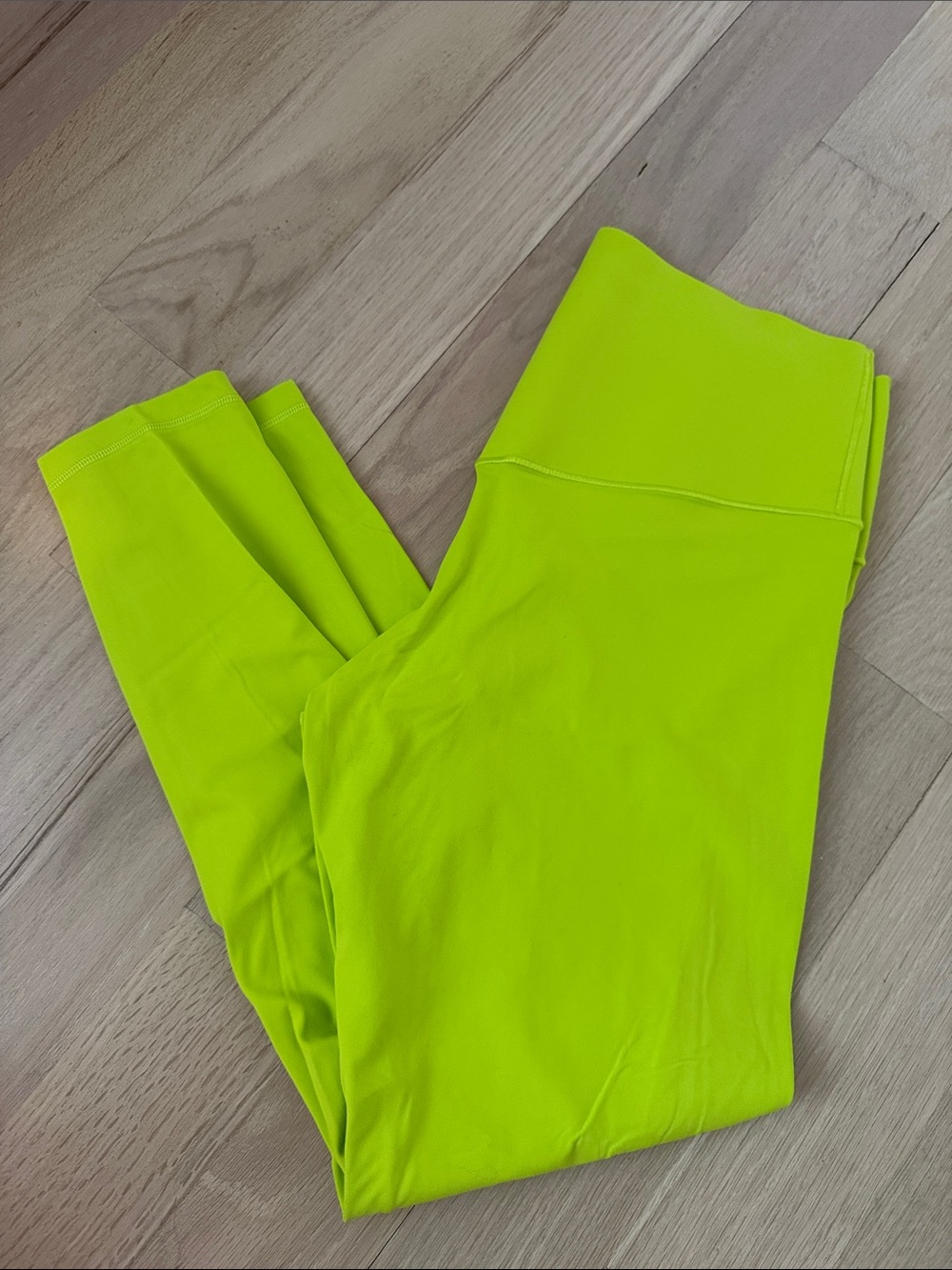 High-Waist Neon Lime Leggings